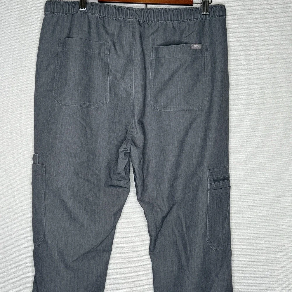 Figs Pants Mens L Graphite‎ Gray Cairo Cargo Scrub Zip Fly TM3001T Medical B